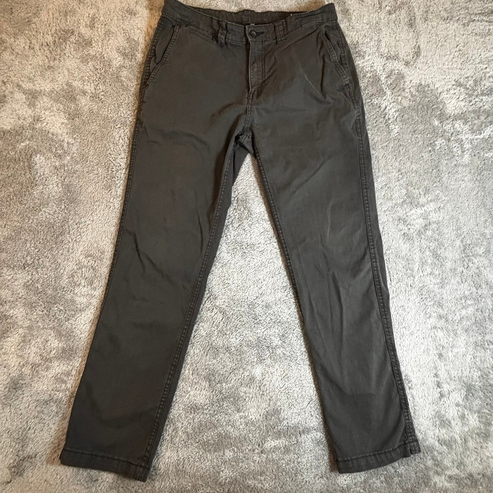 Gap Lived-In Slim Chino Pants Mens 32x30 Charcoal Grey Cotton Twill Casual